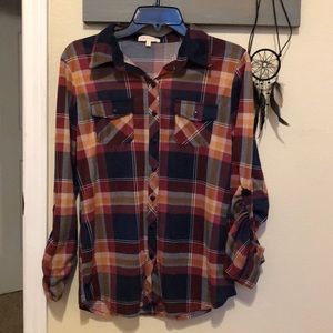 Multi Colored Button Up Flannel